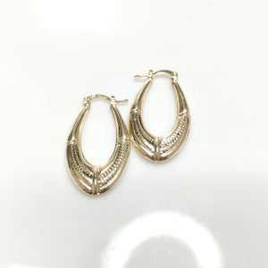 ARETES ARRACADAS ESTRIADAS 14K 2.6 GR (NUEVO)