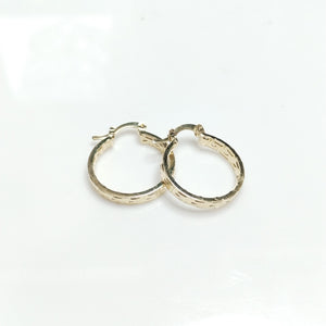 ARETES TEJIDO ARRACADAS TIPO GRECAS 14K 2.2 GR (NUEVO)