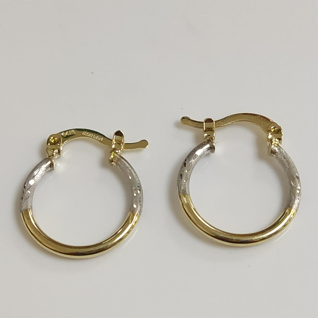 ARETES ARRACADAS COMBINADAS 14K 1.2 GR (NUEVO)