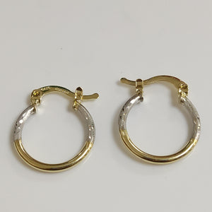 ARETES ARRACADAS COMBINADAS 14K 1.2 GR (NUEVO)