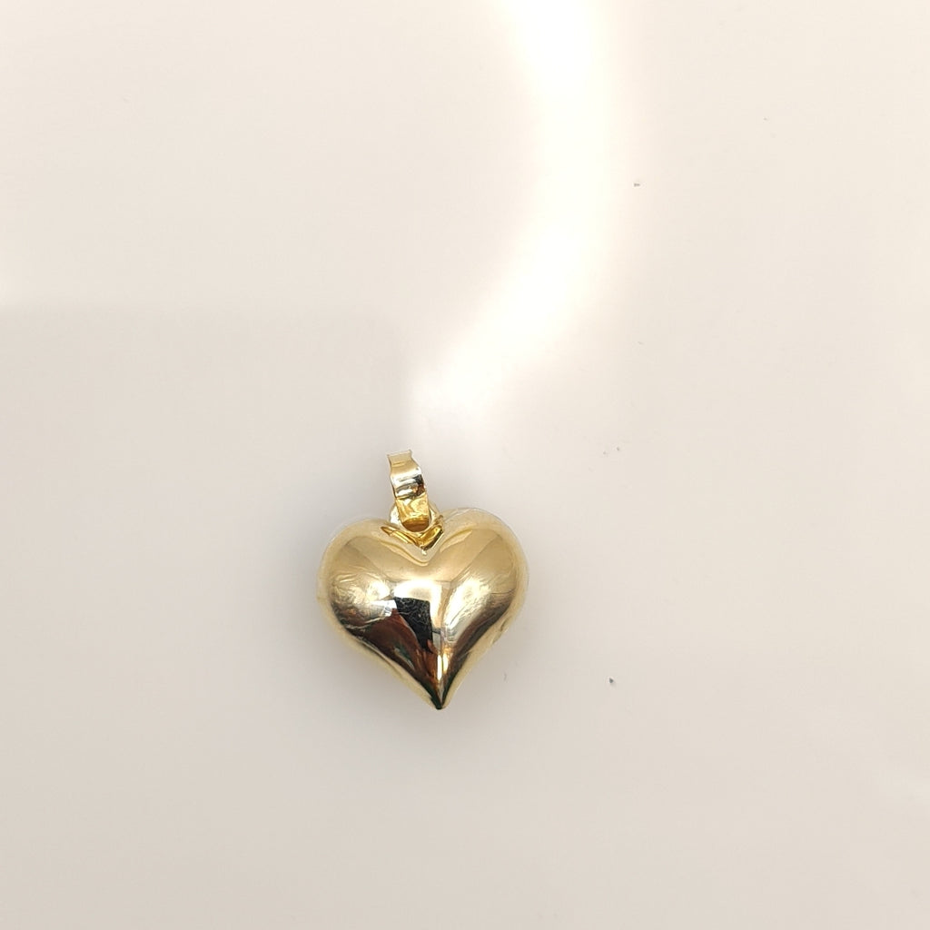 DIJE TEJIDO CORAZON LISO 14K 1.4 GR (NUEVO)