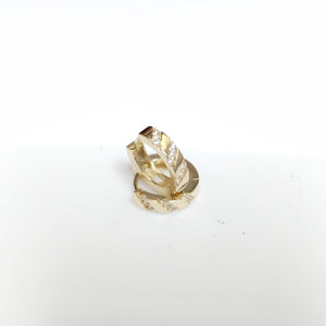 ARETES HUGGIES CON CIRCONIAS 14K 2.3 GR (NUEVO)