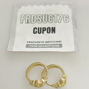 ARETES ARRACADAS CON CIRCONIAS Y PDRAS COL 14K 3.2 GR (NUEVO)