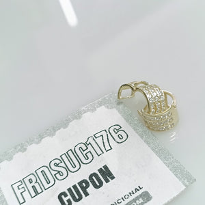 ARETES HUGGIES C CIRCONIA 14K 2.2 GR (NUEVO)
