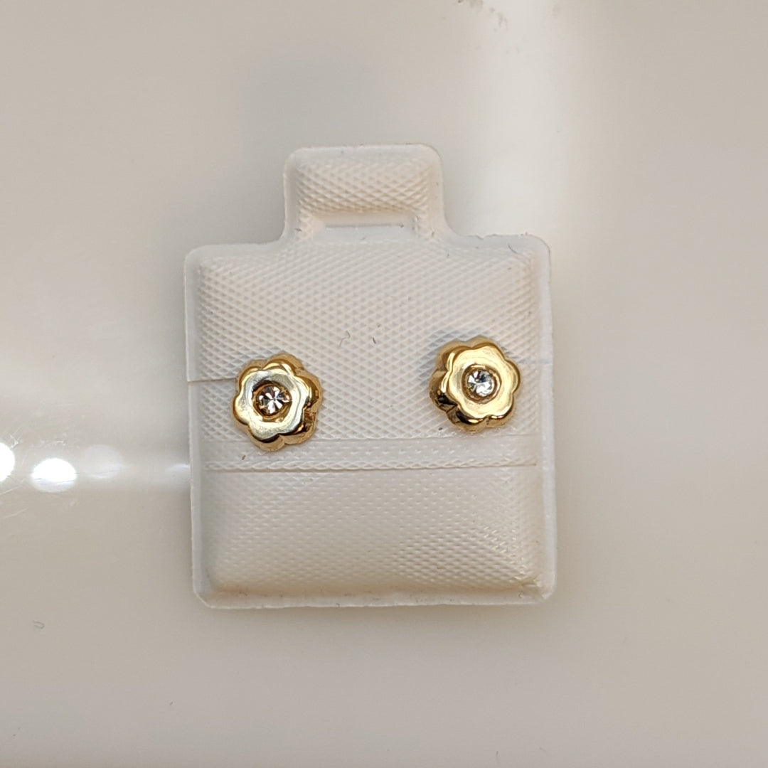 BROQUELES BROQUEL FIG FLOR C CIRCONIA 14K 0.2581 GR (NUEVO)
