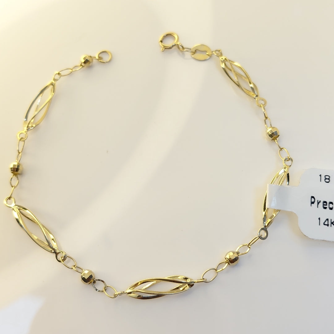 PULSERA ESPECIAL 14K 18 CM 2 GR (NUEVO)
