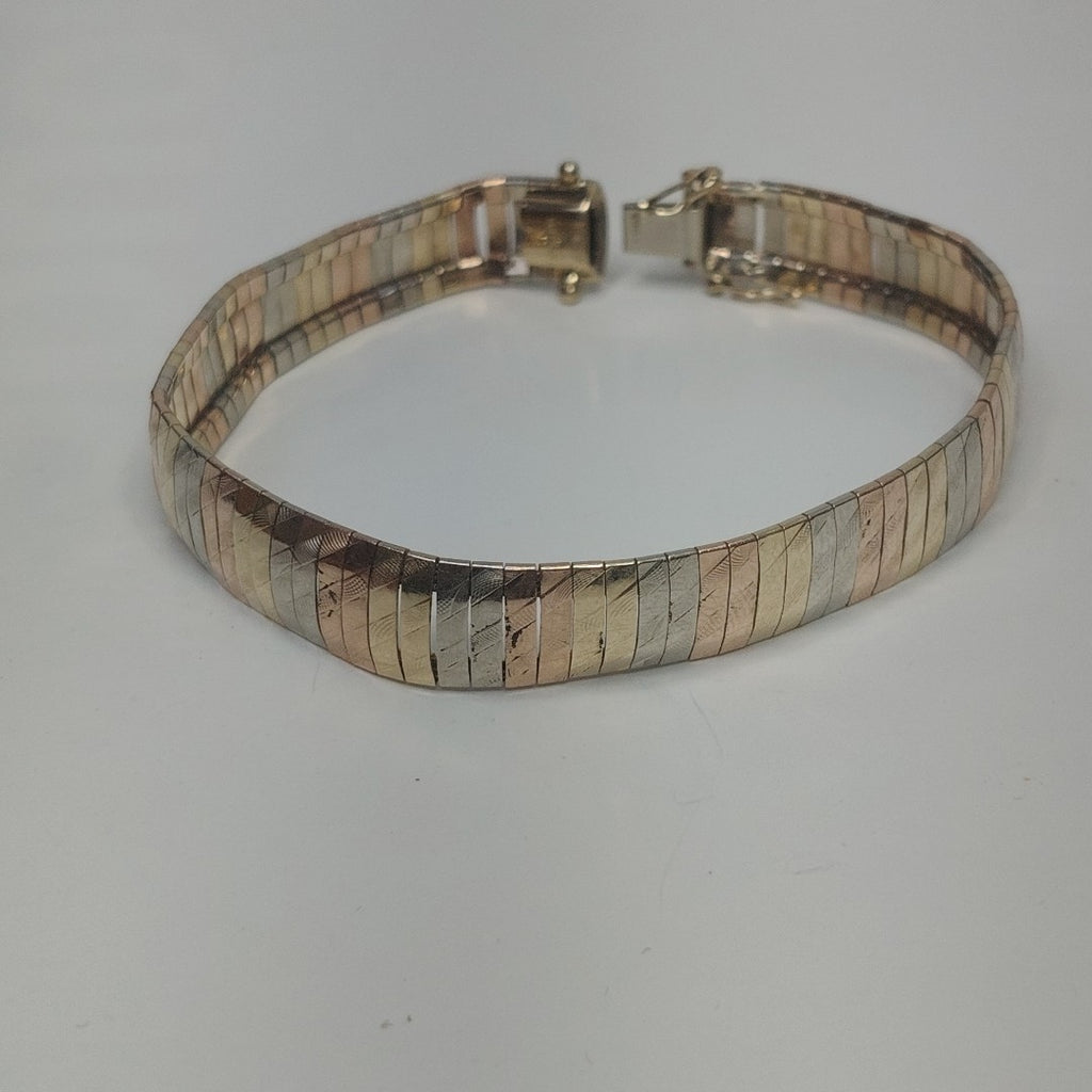 BRAZALETE ORO,ORO COMBINADO 14 K 16,00 GRMS (SEMINUEVO)