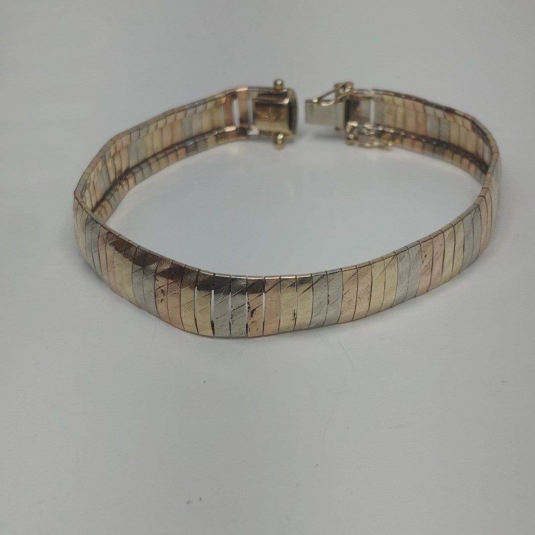 BRAZALETE ORO,ORO COMBINADO 14 K 16,00 GRMS (SEMINUEVO)