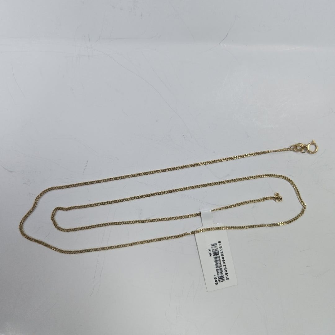CADENAS TEJIDO BARBADA ORO 10K 55 CM 3.1 GR (NUEVO)