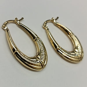 ARETES ARRACADAS ESTRIADAS 14K 2.6 GR (NUEVO)