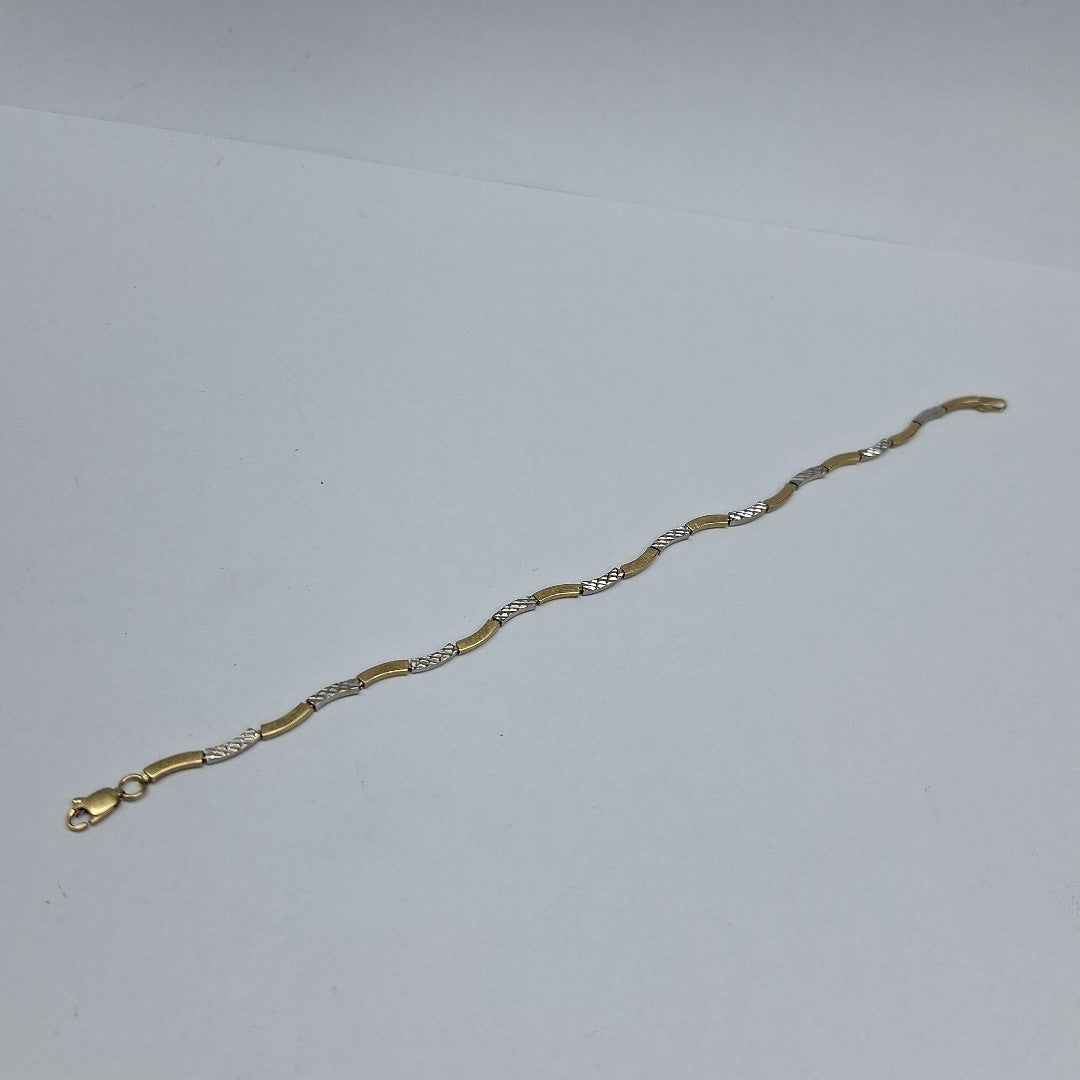 PULSERA ORO COMBINADO 14 K 2,20 GRMS (SEMINUEVO)