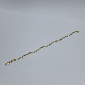 PULSERA ORO COMBINADO 14 K 2,20 GRMS (SEMINUEVO)