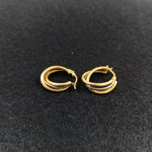 ARRACADAS PAR ORO COMBINADO 14 K 3.9 GRMS (SEMINUEVO)