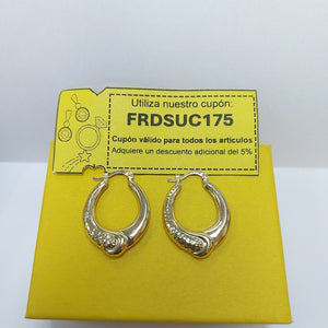 ARETES ARRACADAS ENTRELAZADAS 14K 2.5 GR (NUEVO)