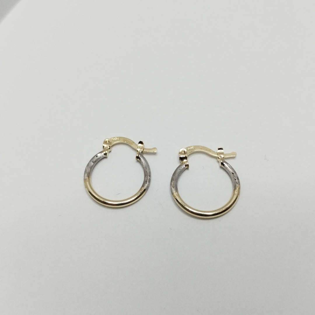 ARETES ARRACADAS COMBINADAS 14K 1.1 GR (NUEVO)