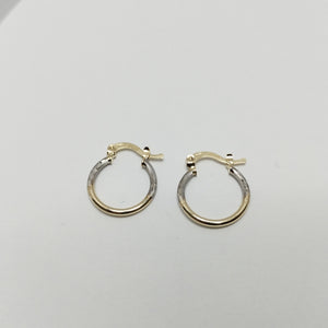 ARETES ARRACADAS COMBINADAS 14K 1.1 GR (NUEVO)