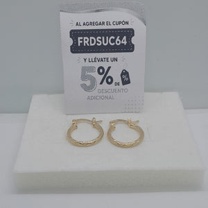 ARETES ARRACADAS TRENZADAS 14K 18 1.6 GR (NUEVO)