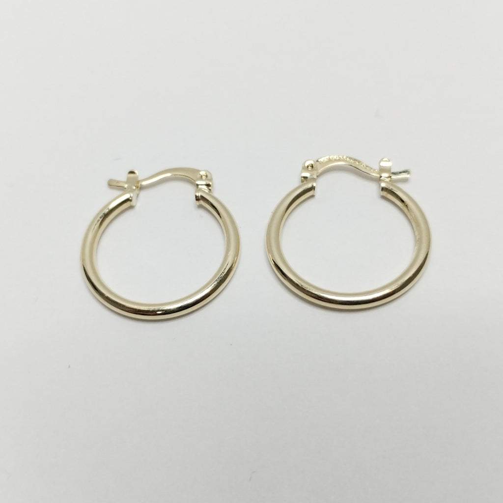 ARETES TEJIDO ARRACADAS LISAS 14K 1.2 GR (NUEVO)