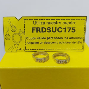 ARETES ARRACADAS C CIRCONIAS 10K 2.6 GR (NUEVO)