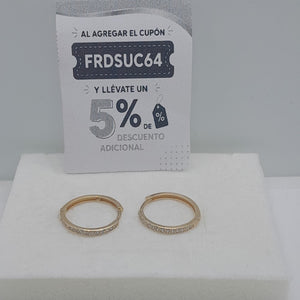 ARETES ARRACADAS C CIRCONIAS 14K 2 GR (NUEVO)