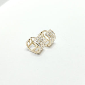 ARETES HUGGIES C CIRCONIA 14K 2.1 GR (NUEVO)
