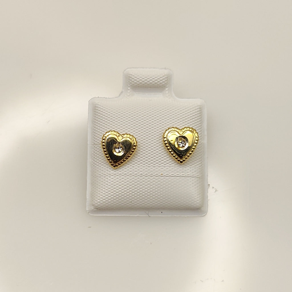 BROQUELES BROQUEL FIG CORAZON C CIRCONIA 14K 0.2614 GR (NUEVO)