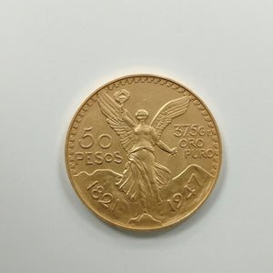 Moneda Centenario Cincuenta Pesos Oro Mexicano 21.6K