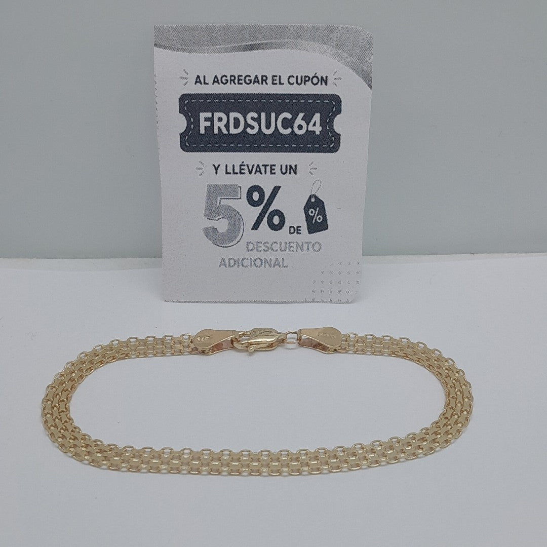 PULSERA ESPECIAL 14K 18 CM 4.4 GR (NUEVO)