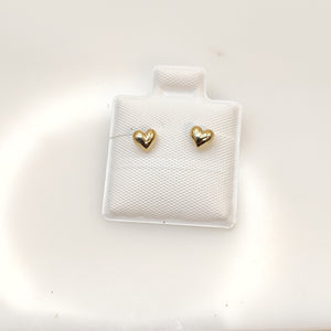 BROQUELES BROQUEL FIG CORAZON LISO 14K 0.1987 GR (NUEVO)