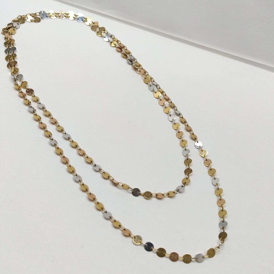 CADENA ORO COMBINADO 14 K 14,00 GRMS (SEMINUEVO)