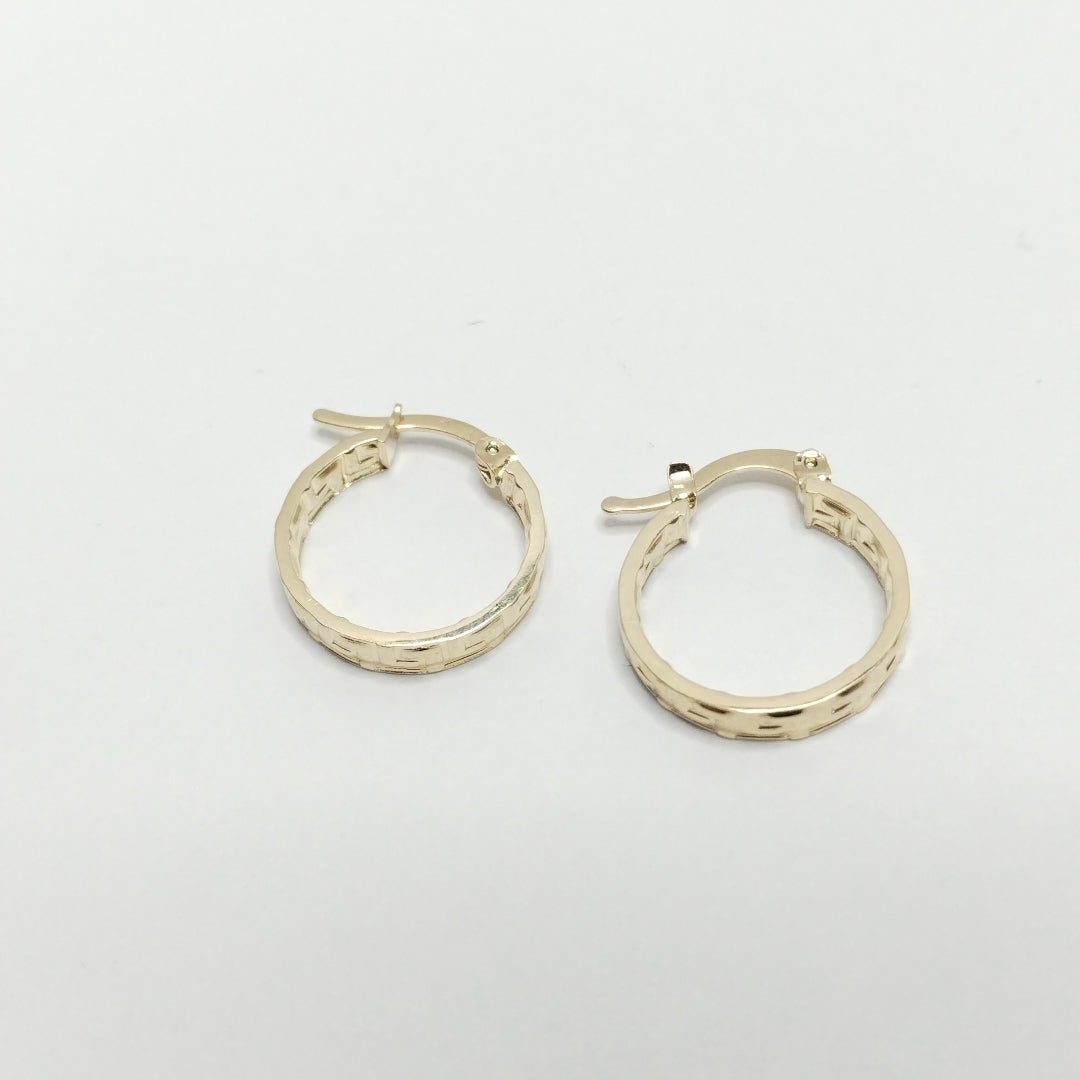 ARETES ARRACADAS FIG GRECAS 14K 1.8 GR (NUEVO)