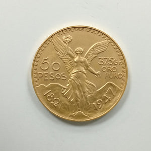 Moneda Centenario Cincuenta Pesos Oro Mexicano 21.6K