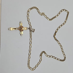 CADENA, CRUCIFIJO ORO 14 K 33.8 GRMS (SEMINUEVO)