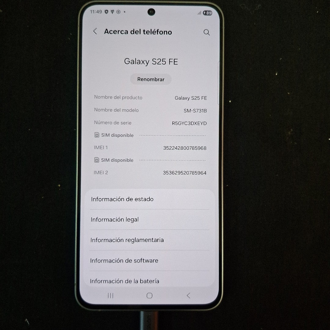 CELULAR SAMSUNG GALAXY S25 FE SM-S731B (2025) 128 GB 8 GB RAM