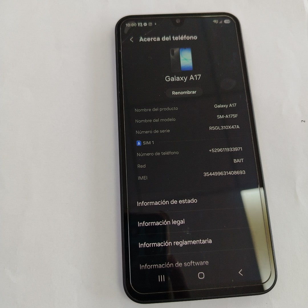 CELULAR SAMSUNG GALAXY A17 SM-A175F (2025) 128 GB 4 GB RAM (SEMINUEVO)