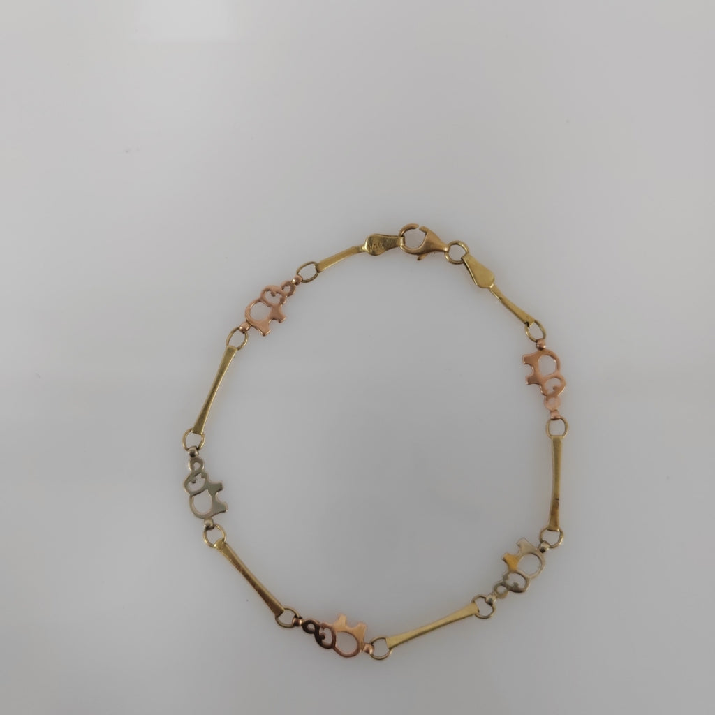 PULSERA ORO, ORO COMBINADO 14 K 2.6 GRMS (SEMINUEVO)