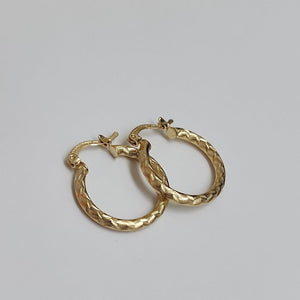 ARETES ARRACADAS LABRADAS 14K 2.2 GR (NUEVO)