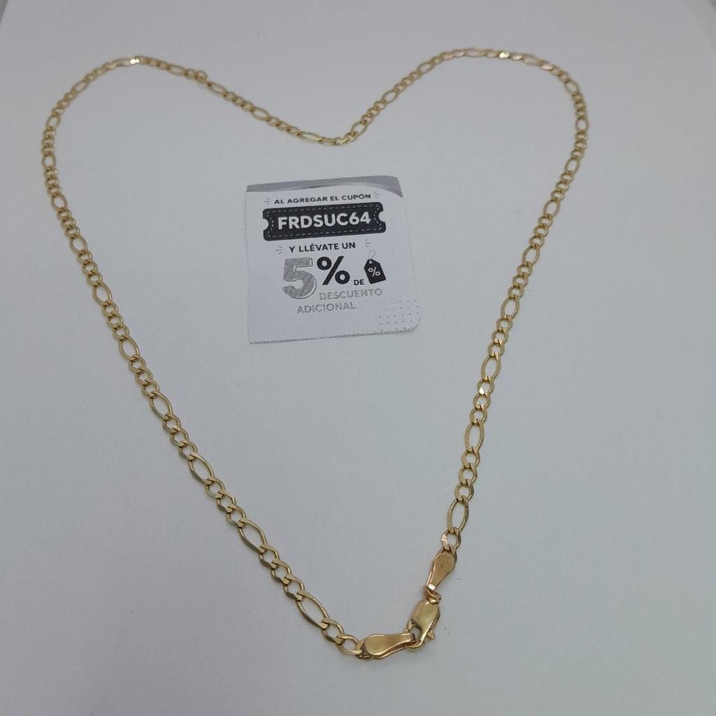 CADENA TEJIDO 3X1 14K 55 CM 8.2 GR (NUEVO)