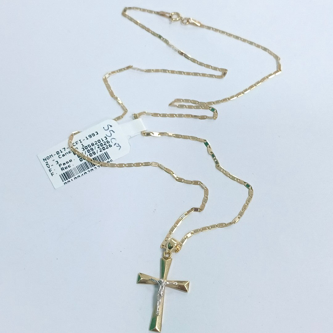 CADENA, CRUZ ORO 14 K 3.3 GRMS (SEMINUEVO)