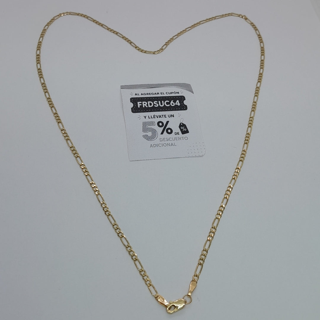 CADENA TEJIDO 3X1 14K 55 CM 5.2 GR (NUEVO)