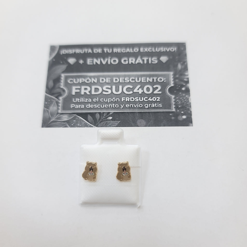 BROQUELES BROQUEL FIG CAPIBARA 14K 0.2657 GR (NUEVO)