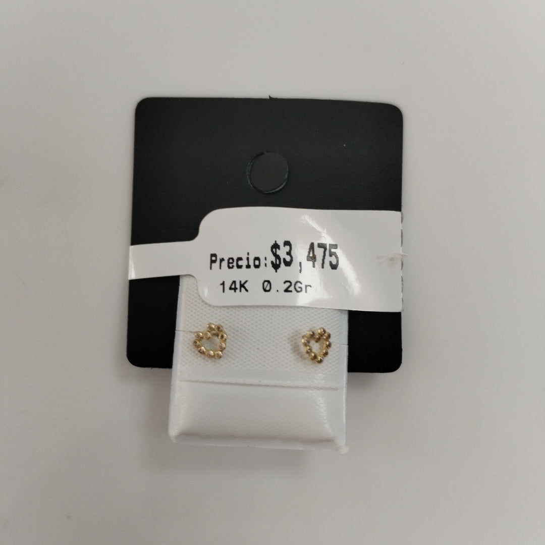 BROQUELES BROQUEL FIG CORAZON 14K 0.23 GR (NUEVO)