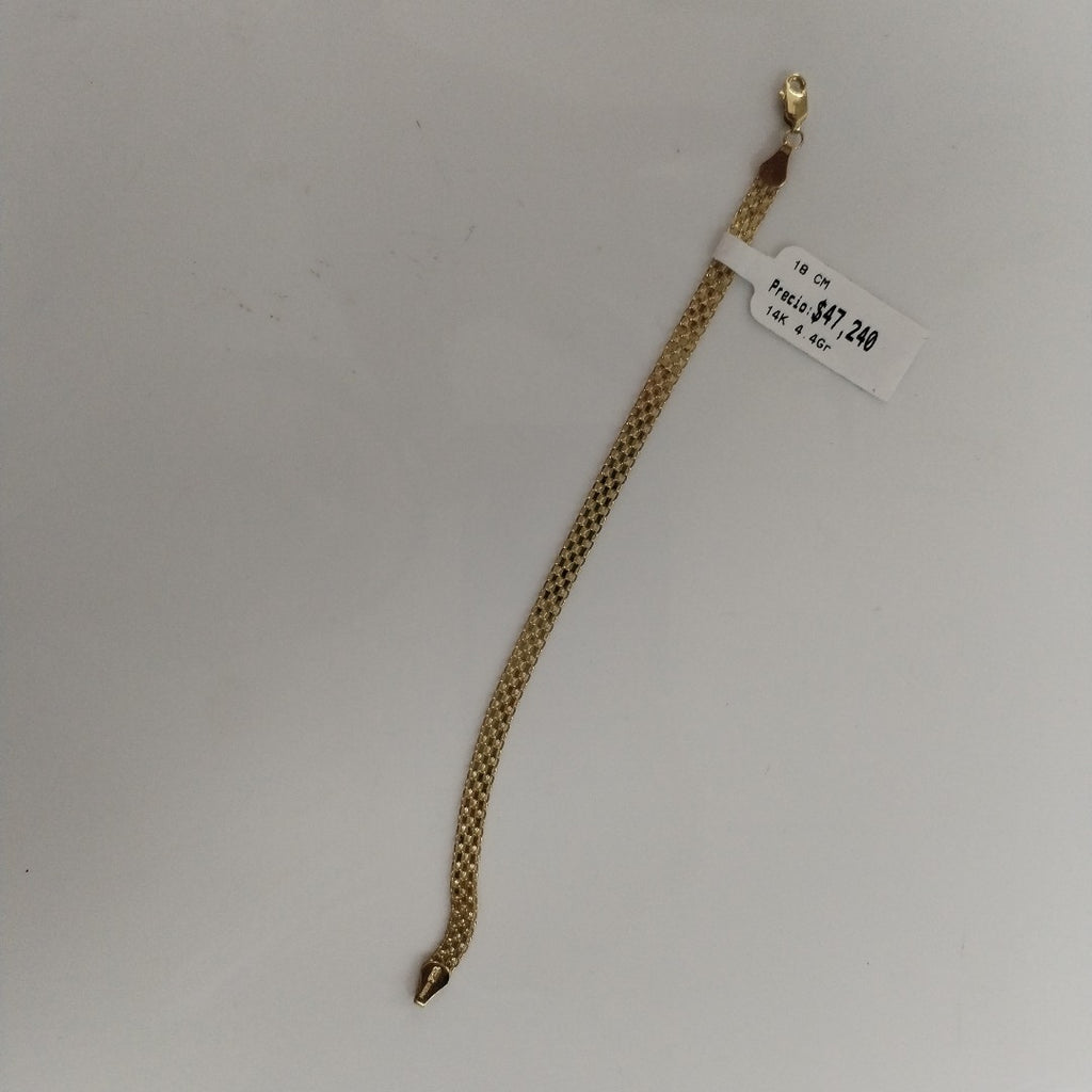 PULSERA ESPECIAL 14K 18 CM 4.4 GR (NUEVO)