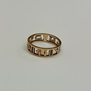 ARGOLLA DE LA SUERTE ORO 14 K 2.8 GRMS (SEMINUEVO)