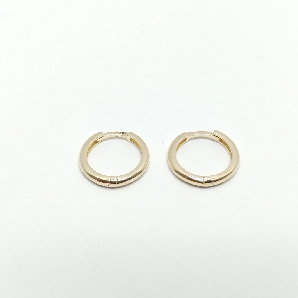 ARETES HUGGIES LISAS 14K 1.6 GR (NUEVO)