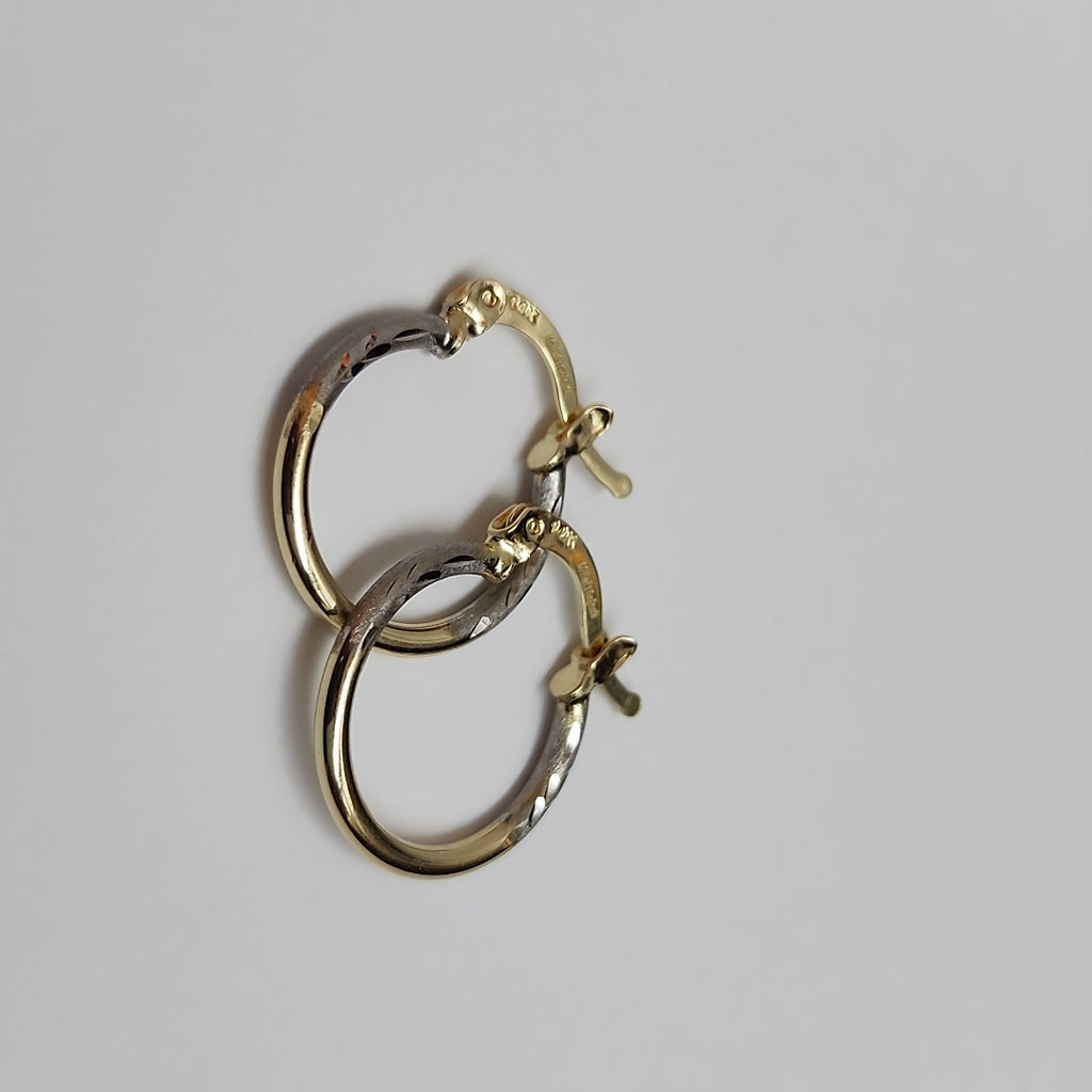 ARETES ARRACADAS COMBINADAS 14K 1.2 GR (NUEVO)