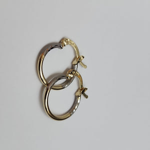 ARETES ARRACADAS COMBINADAS 14K 1.2 GR (NUEVO)