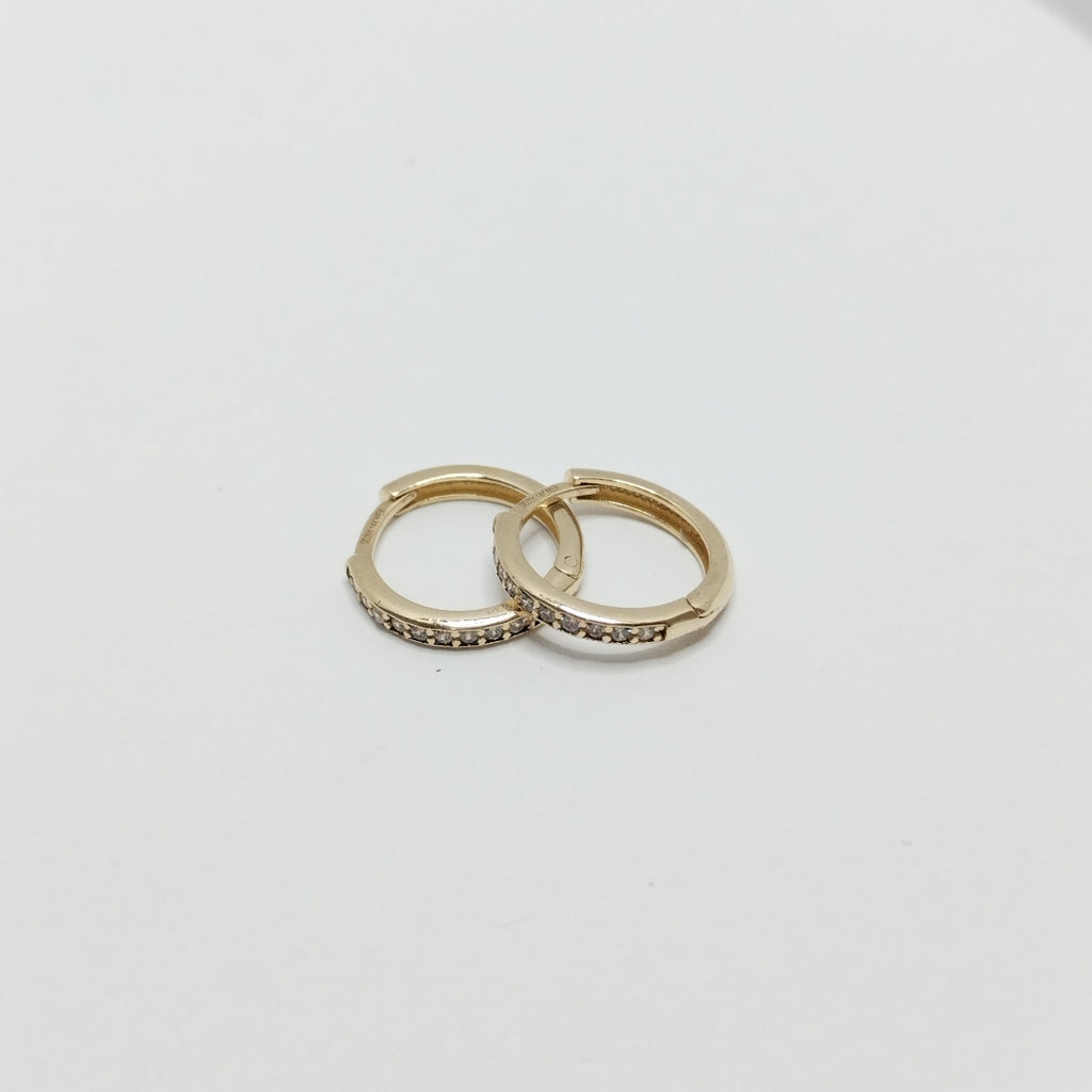 ARETES ARRACADA C CIRCONIAS 14K 1.5 GR (NUEVO)