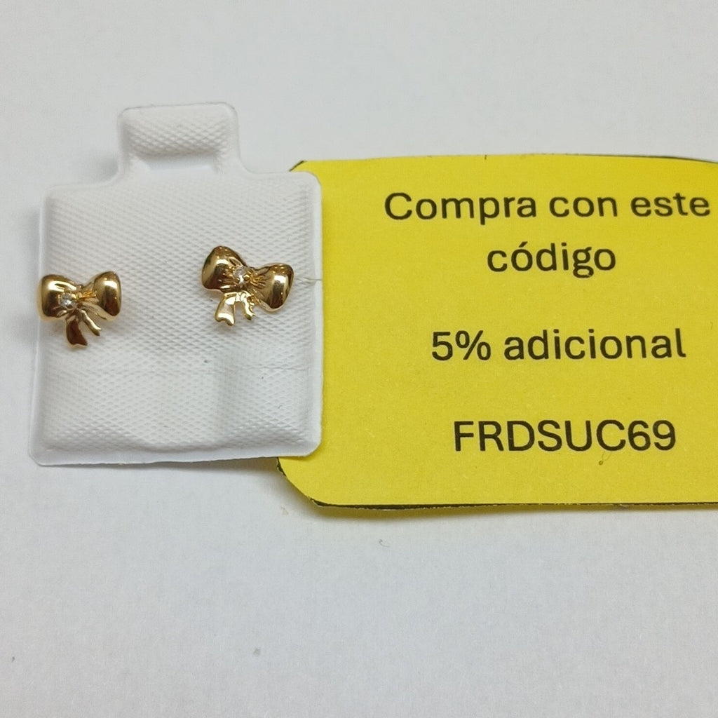 BROQUELES BROQUEL FIG MOÑO C CIRCONIA 14K 0.2441 GR (NUEVO)