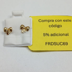 BROQUELES BROQUEL FIG MOÑO C CIRCONIA 14K 0.2441 GR (NUEVO)